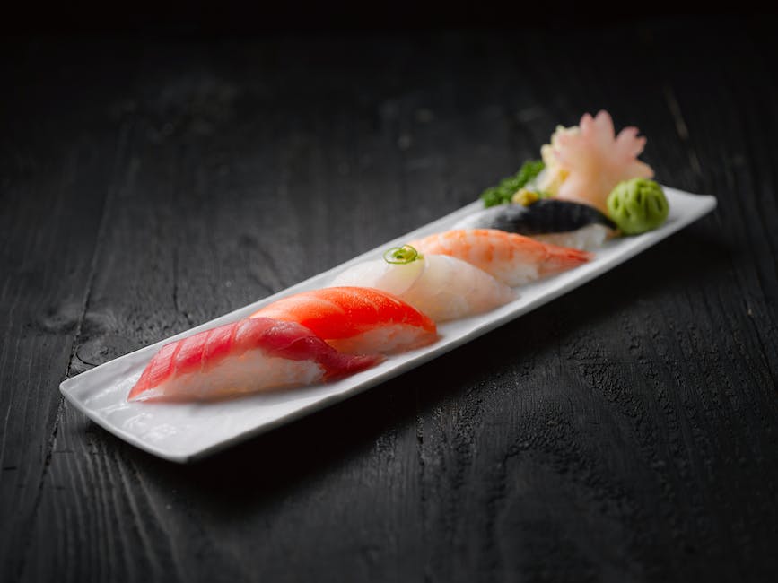 Image showcasing the different seasons of sushi preparation.